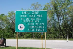 Sign for Hike and Bike Trail and Equestrian Area