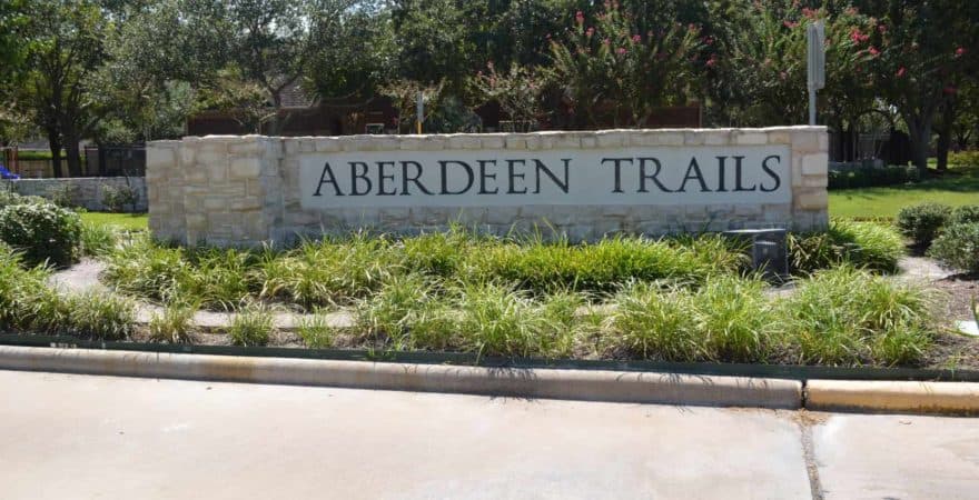 Aberdeen Trails Houston TX Sign 1