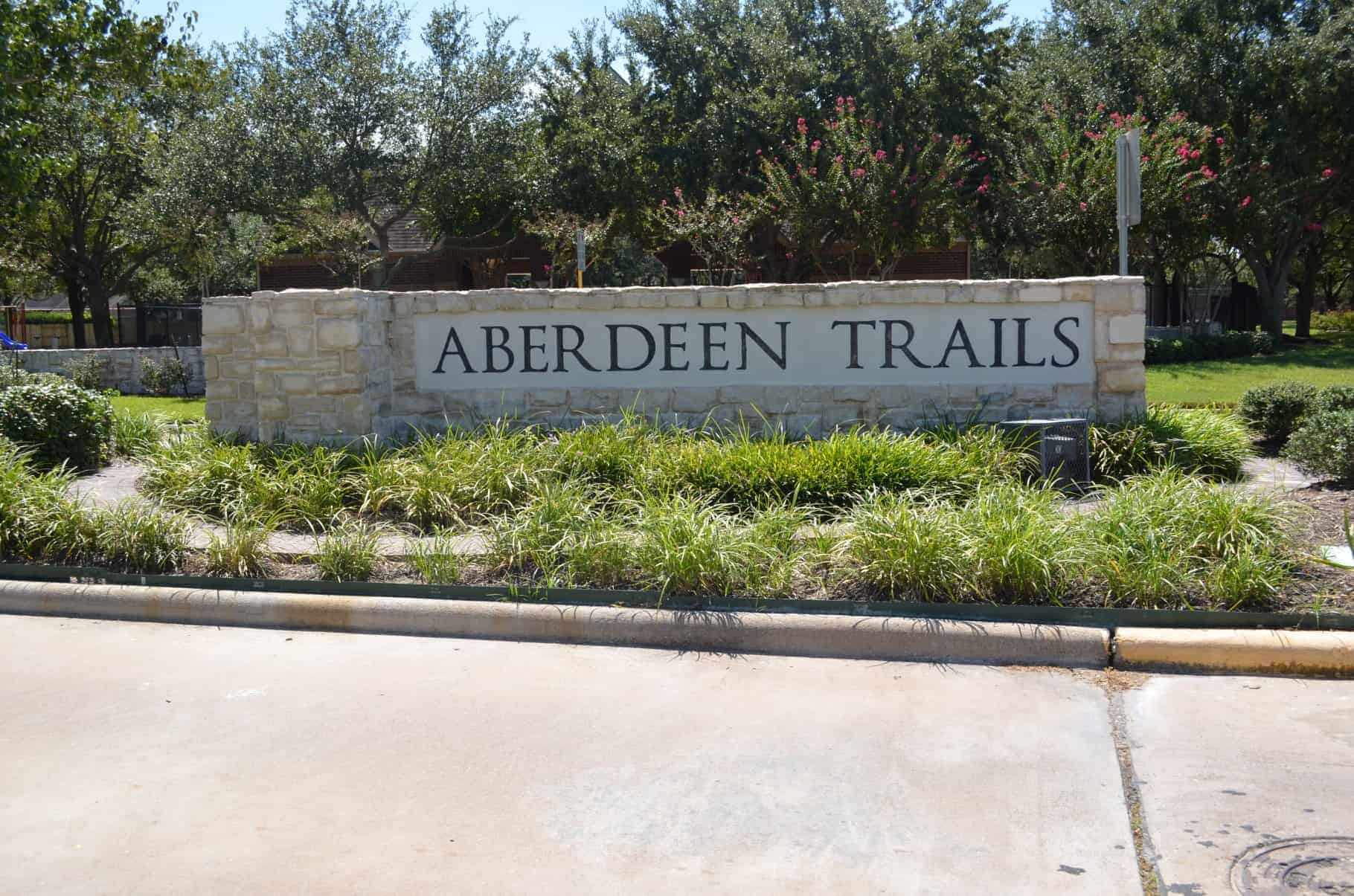 Aberdeen Trails Houston TX Sign 1
