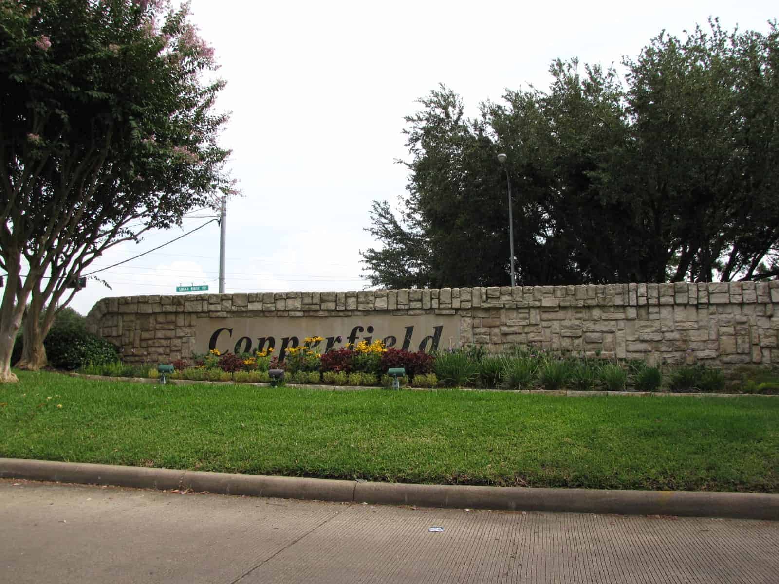Copperfield Southdown Village Houston TX Sign