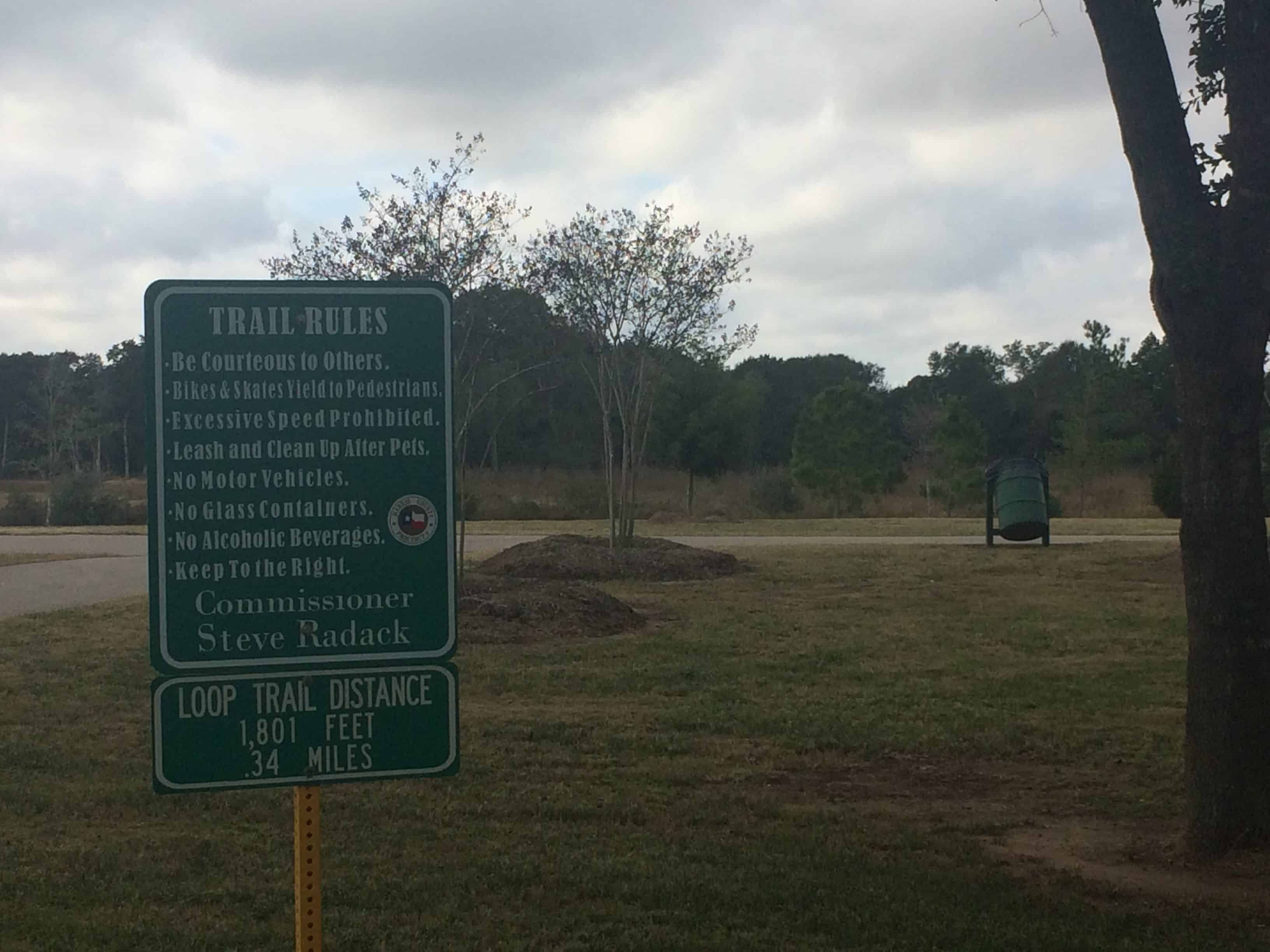 Zube Park Trail Rules