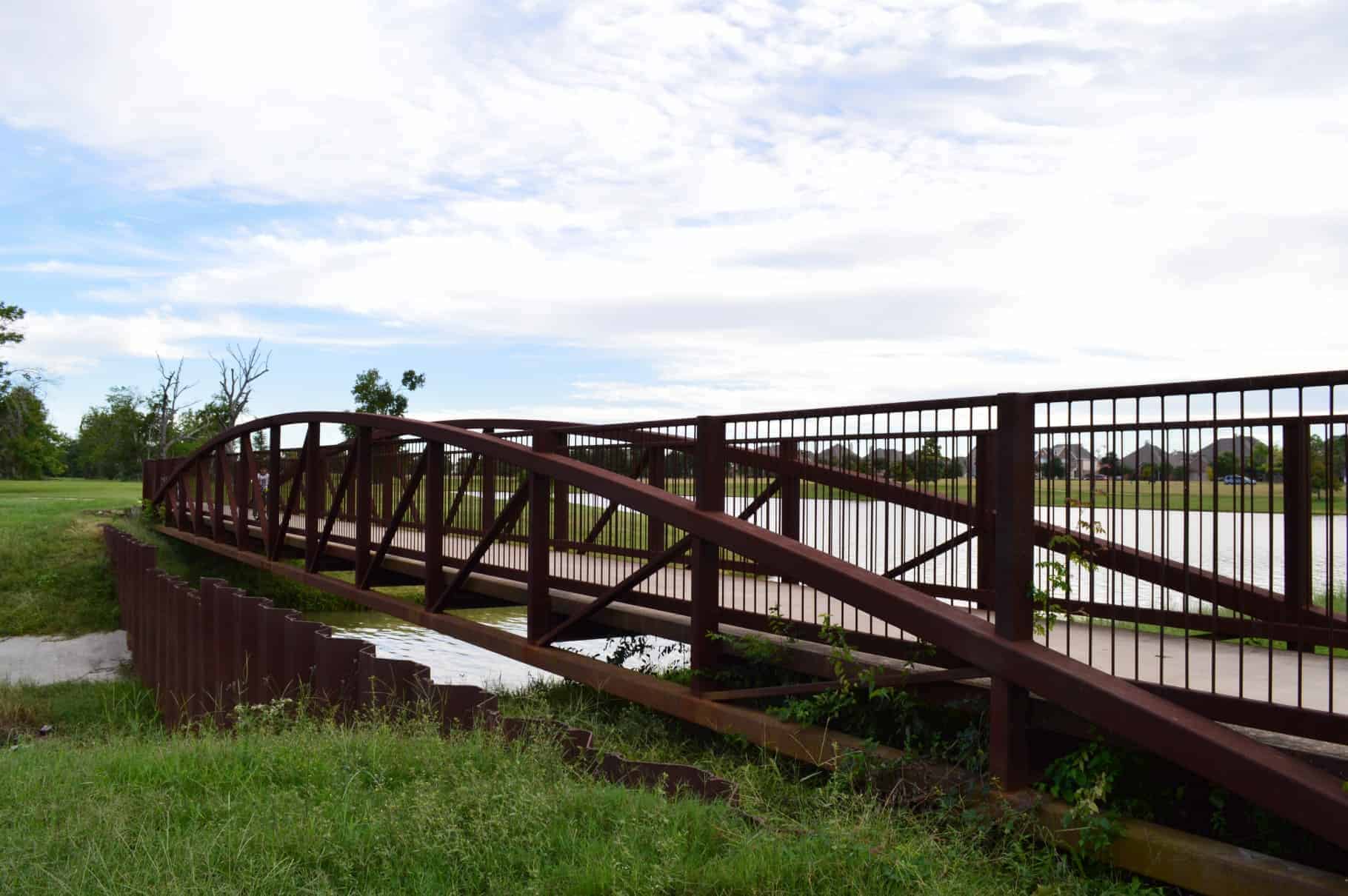 Bridgeland Bridge on Walking Trail in Cypress TX