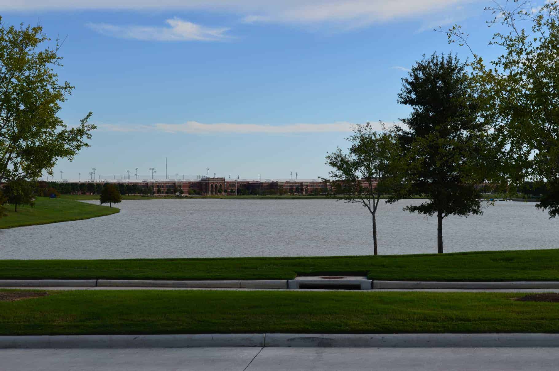 Lake at Bridgeland with Cy Ranch in the Background in Cypress TX