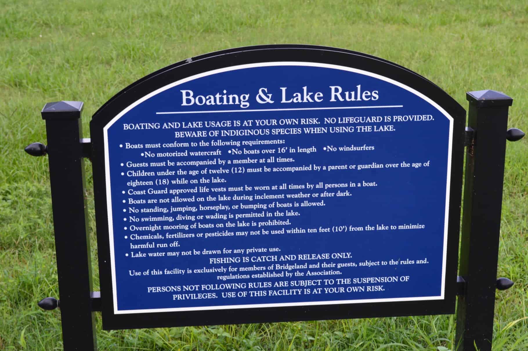 Boating and Lake Rules in Bridgeland Cypress TX