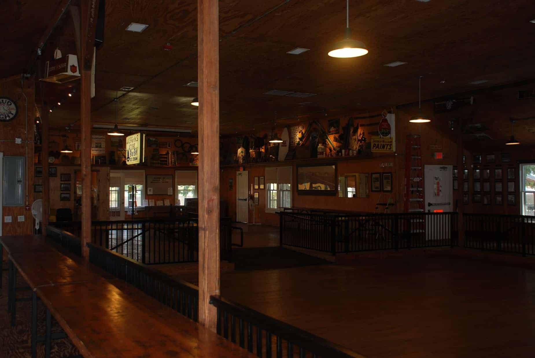 Jeurgen Dance Hall within Community Center at Cypress Top Historic Park