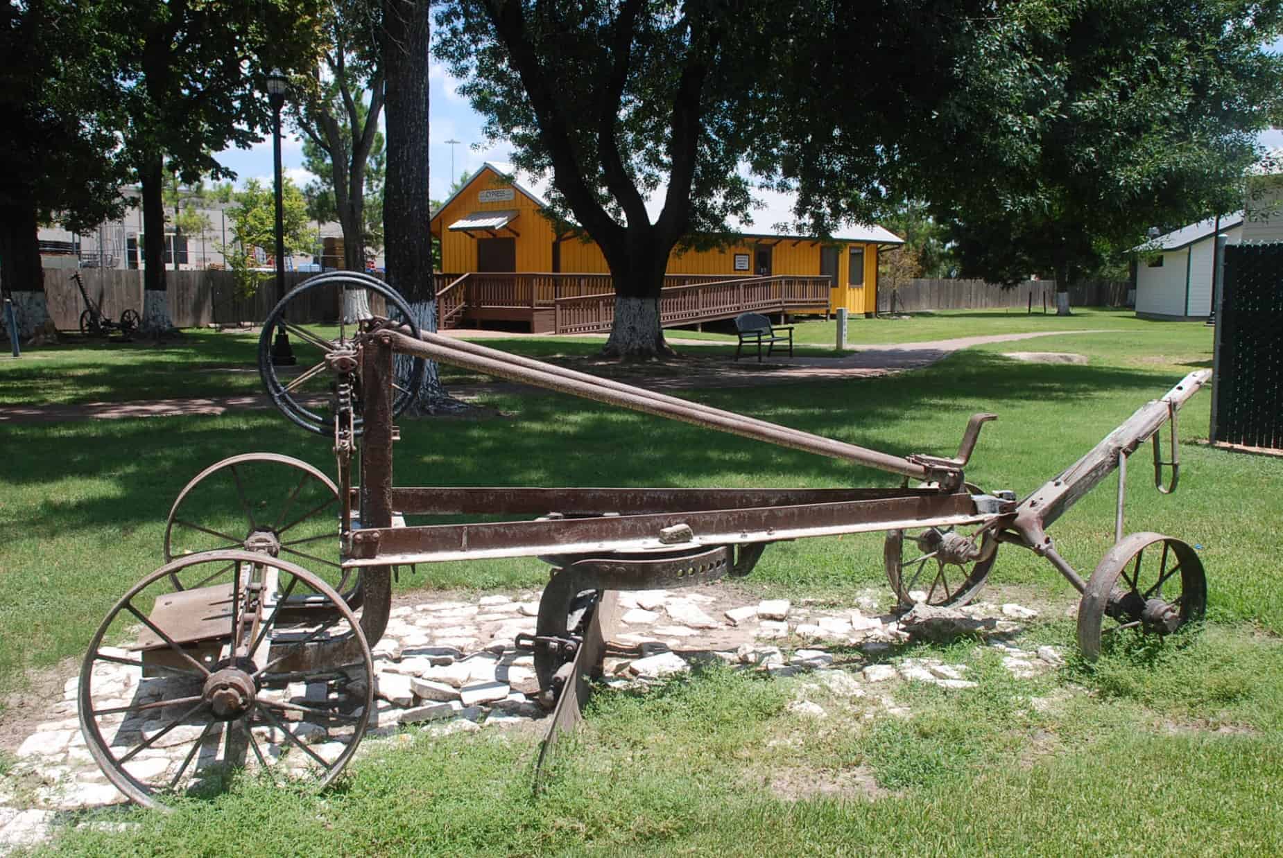 Original Farming Equipment at Cypress Top Historic Park