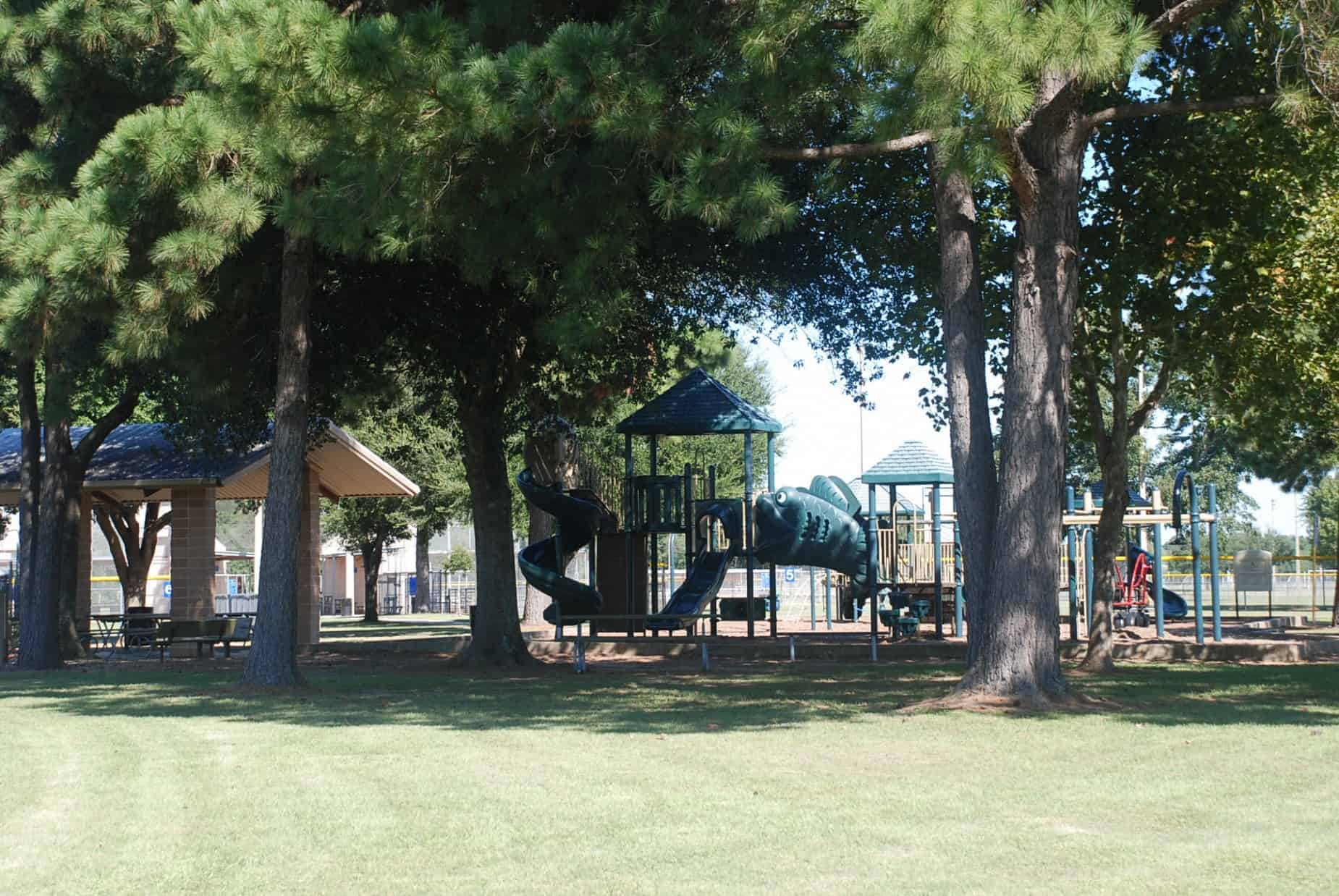 Playground, Picnic Area, Restroom & Concession Building at Softball Fields at Dyess Park