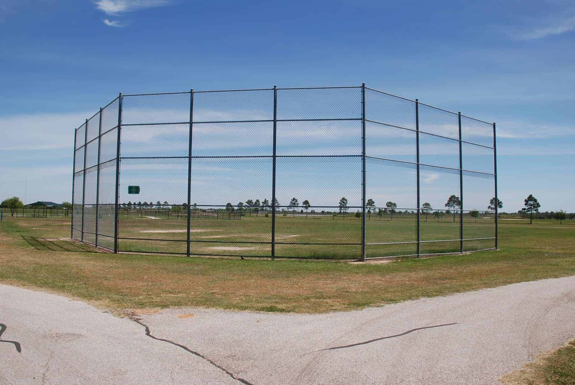 Public use softball field at Paul Rushing Park Katy TX