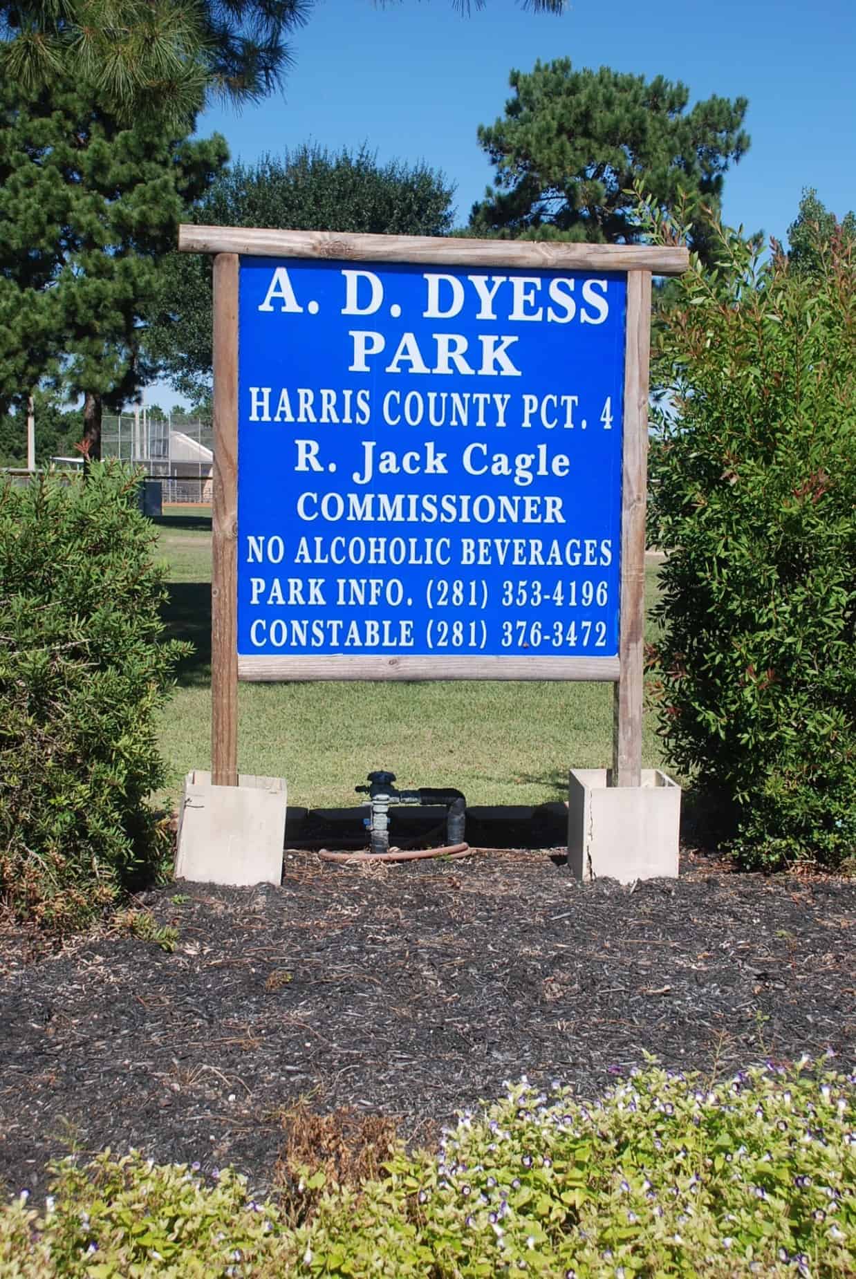 Sign at Dyess Park