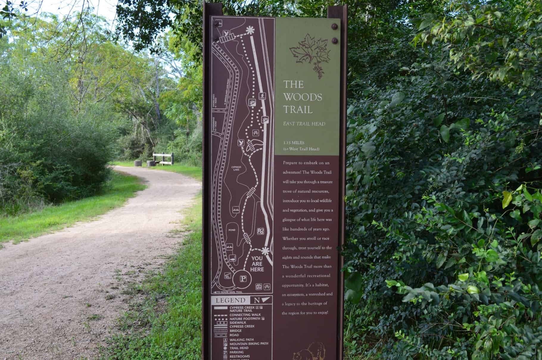 The Woods Trail Map in Bridgeland Cypress TX