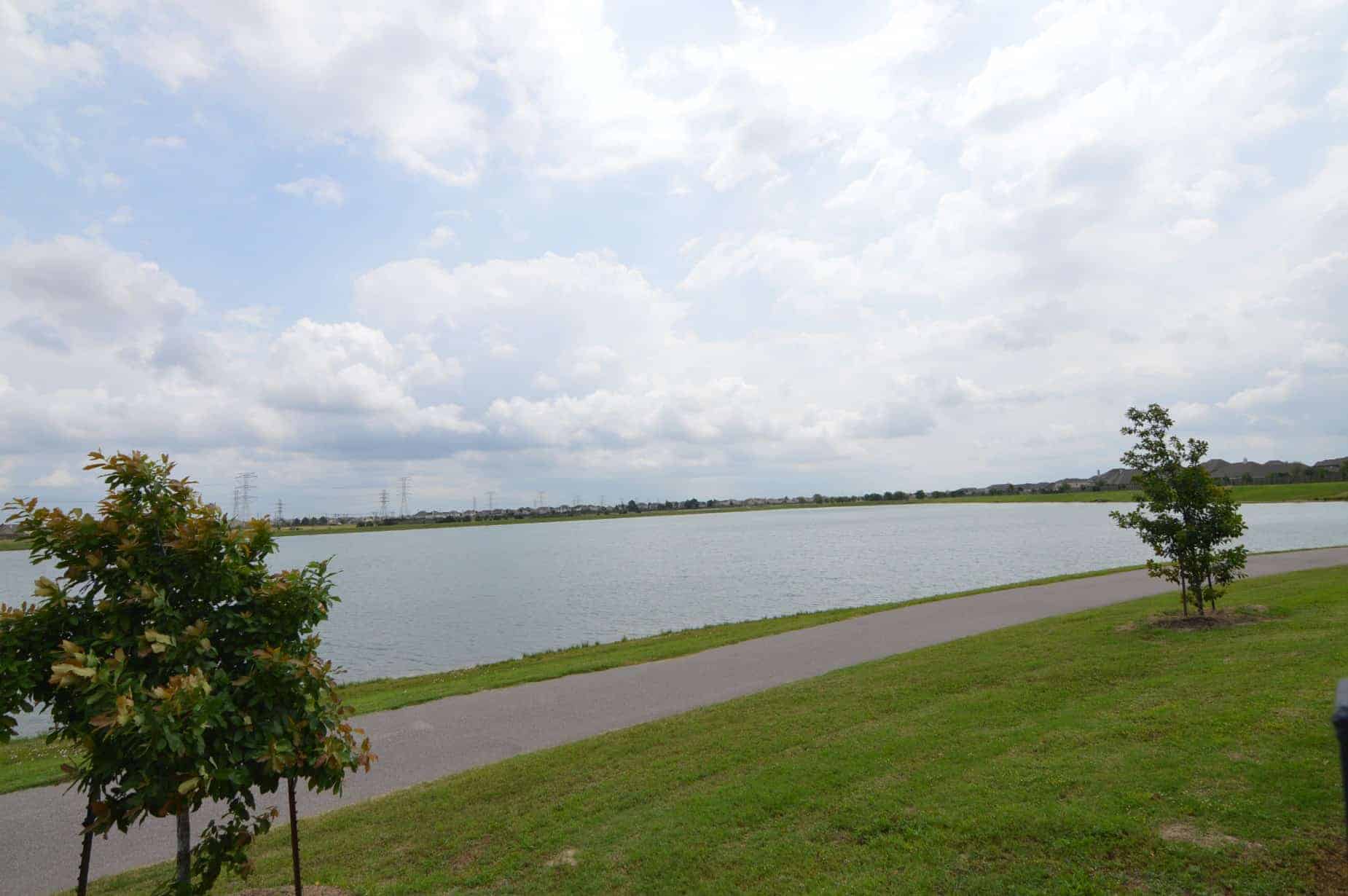 Goforth Park Houston TX View of Lake with Surrounding Hike & Bike Trail