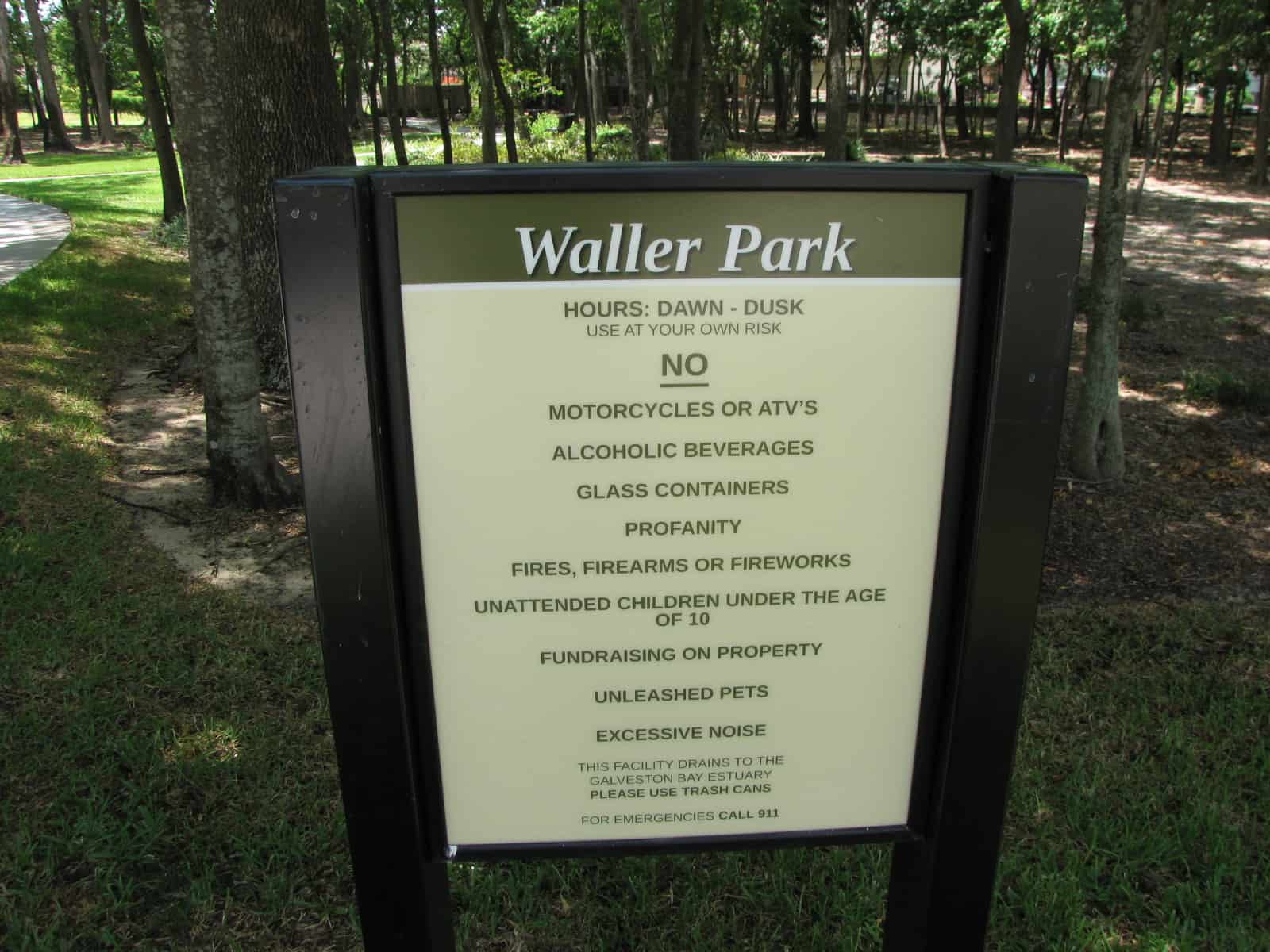 Rules of Waller Park