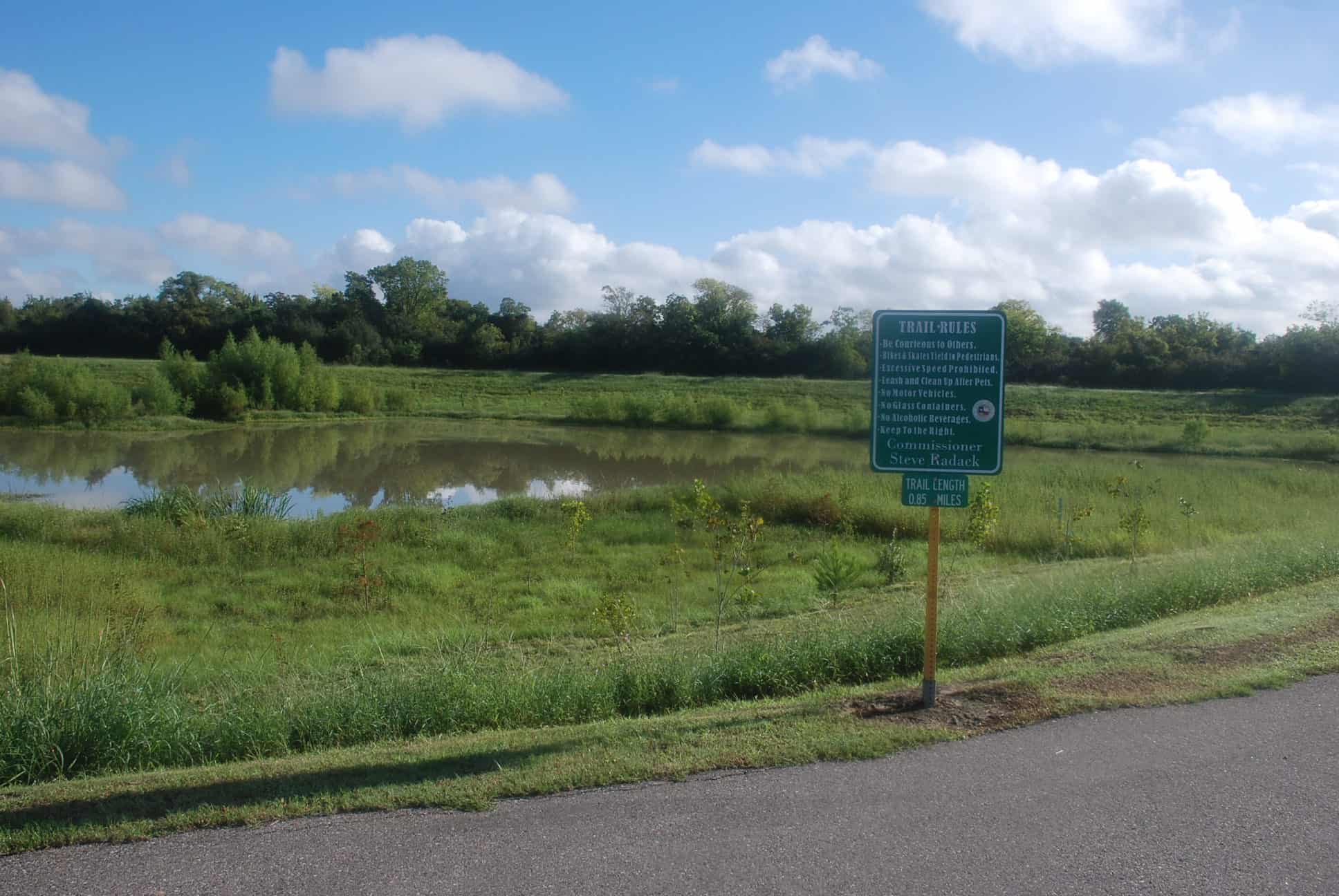 Trail adjacent to Detention Pond