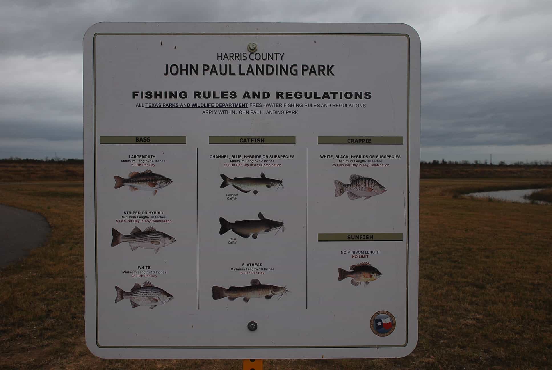 John Paul Landing Park Fishing Rules
