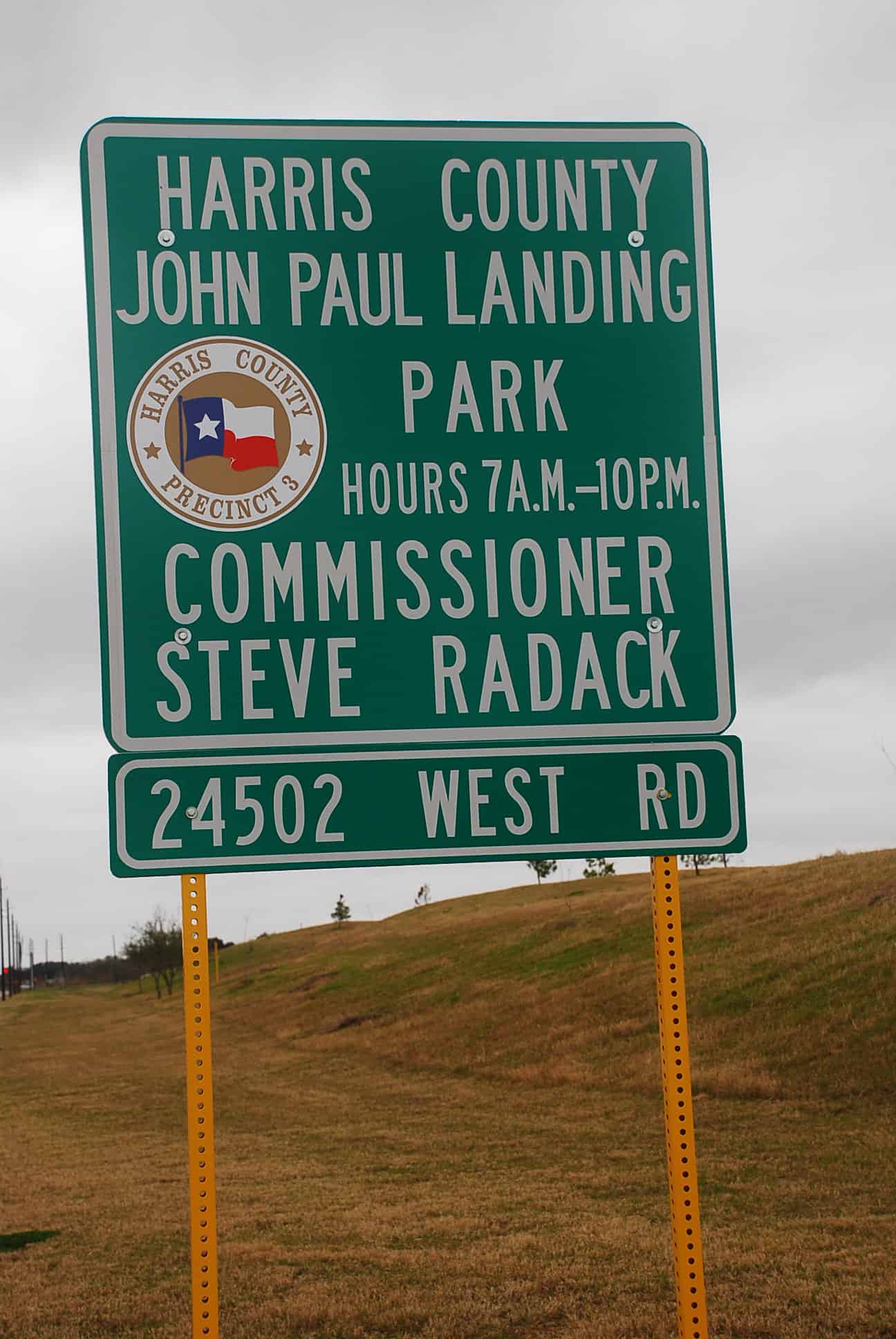 John Paul Landing Park Sign