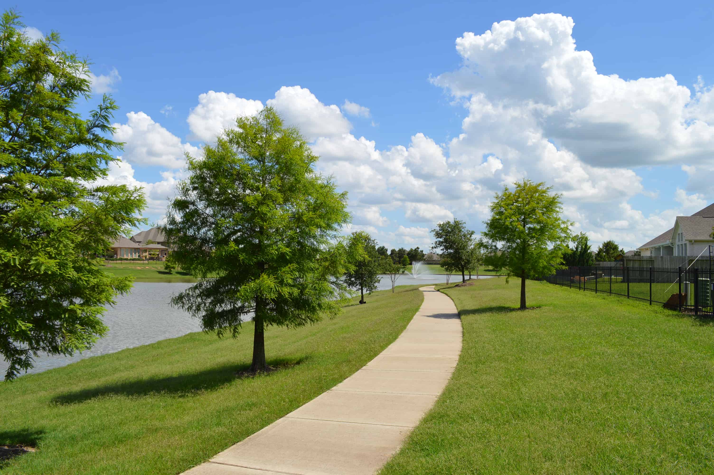 Lake and Walking Trail in Fairfield in Cypress, TX