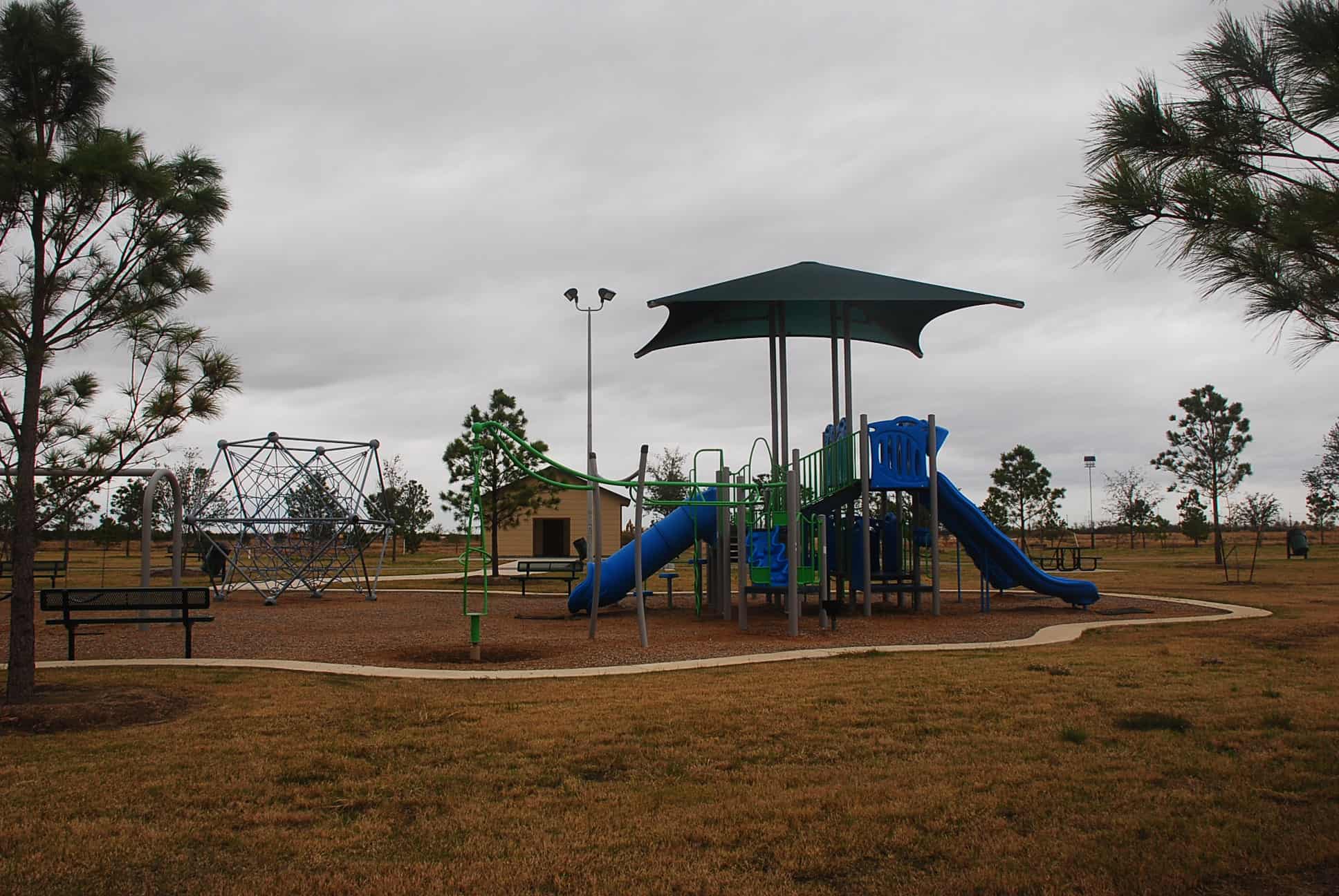 Playground at John Paul Landing Park at E parking lot off West Rd