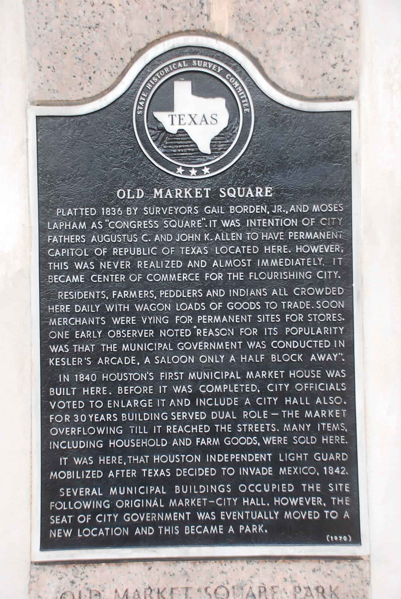 Old Market Square Historical Marker