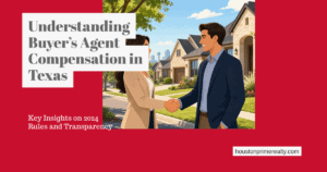 Understanding buyer's agent compensation in Texas — handshake closing a home deal in a suburban neighborhood