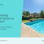 Do swimming pools add value to a Houston home — backyard in-ground pool at a Texas suburban home