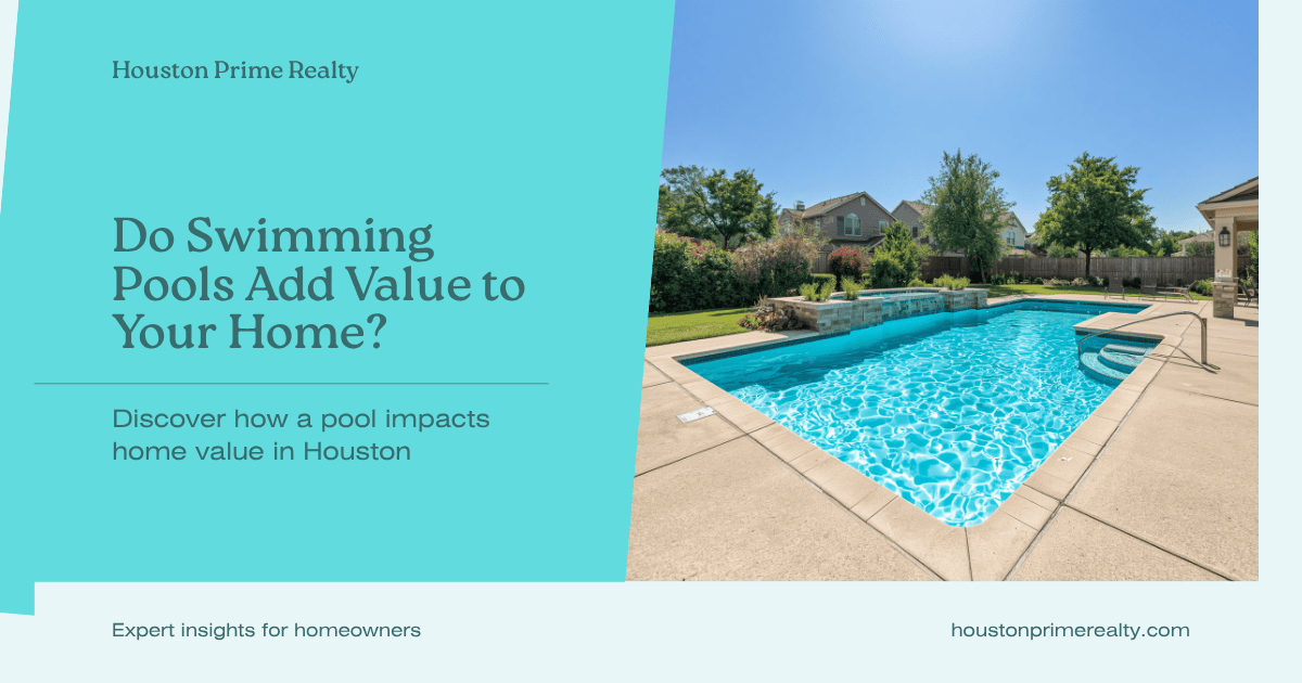 Do swimming pools add value to a Houston home — backyard in-ground pool at a Texas suburban home