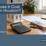 cost to sell a house in Houston — calculator, cash, and a model home