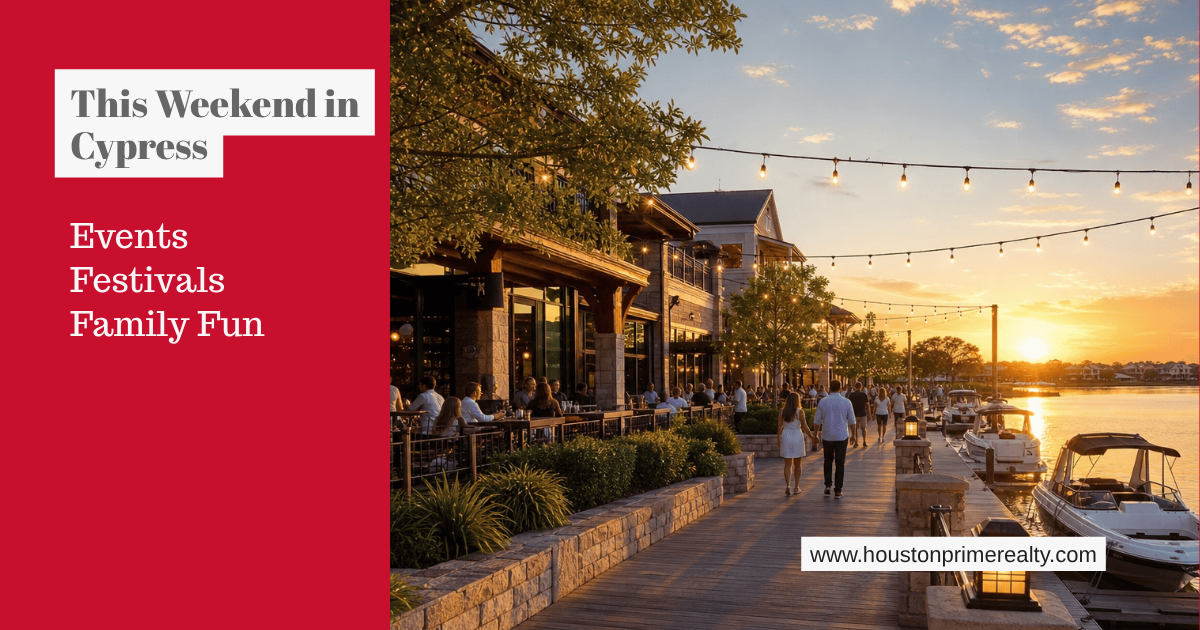 This Weekend in Cypress — events, festivals and family fun, with The Boardwalk at Towne Lake in Cypress, Texas