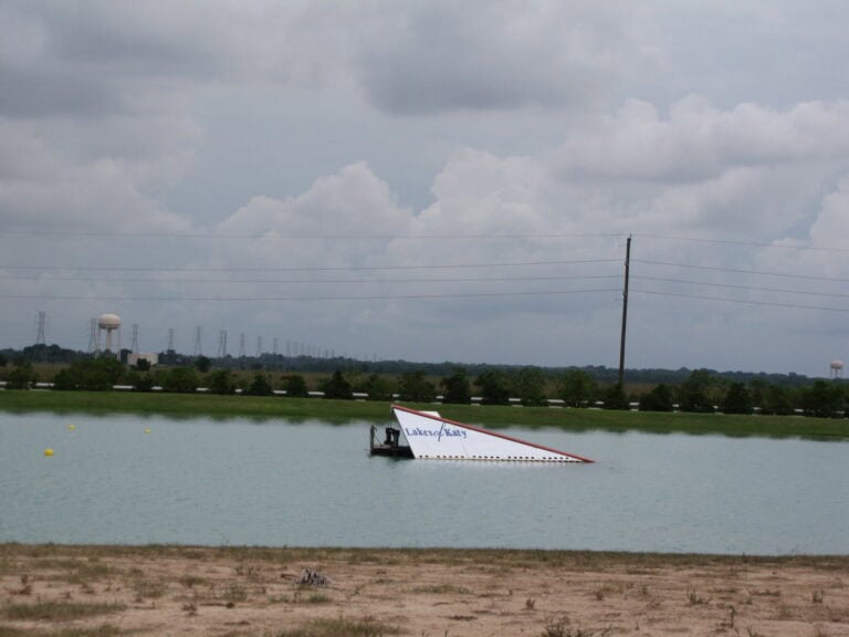 Lakes of Katy water-ski jump on the main lake, Katy TX 77493