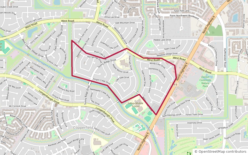 Copperfield Middlegate Village boundary map — Houston 77095