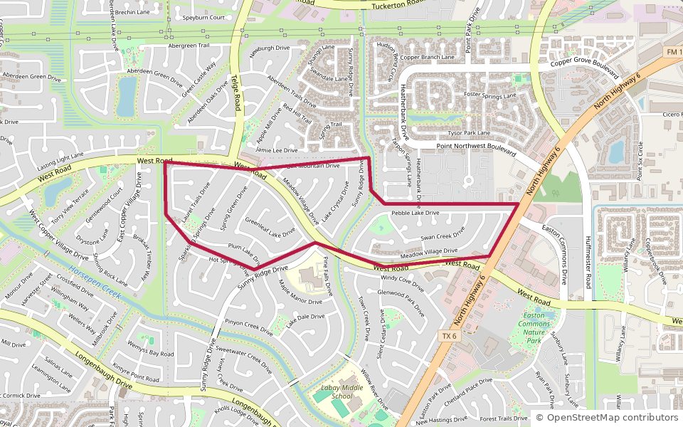 Copperfield Northmead Village boundary map — Houston 77095