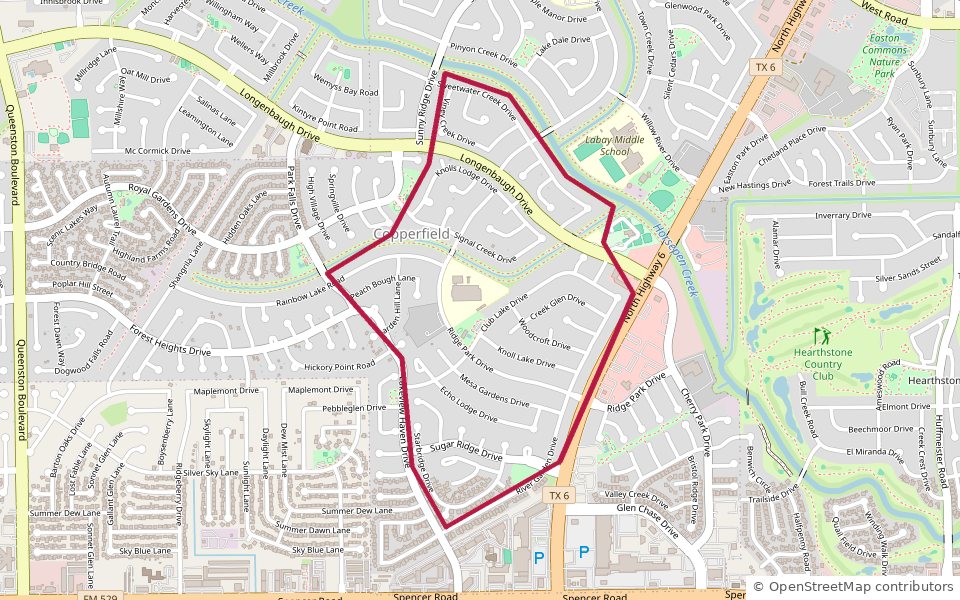 Copperfield Southdown Village boundary map โ Houston 77095