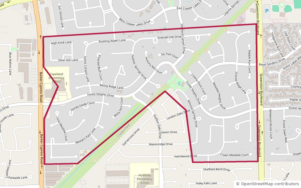 Copperfield Westcreek Village boundary map โ Houston 77095