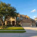 Well-kept Houston-area home on a clear sunny day, illustrating hurricane damage before closing under Paragraph 14 of the Texas contract