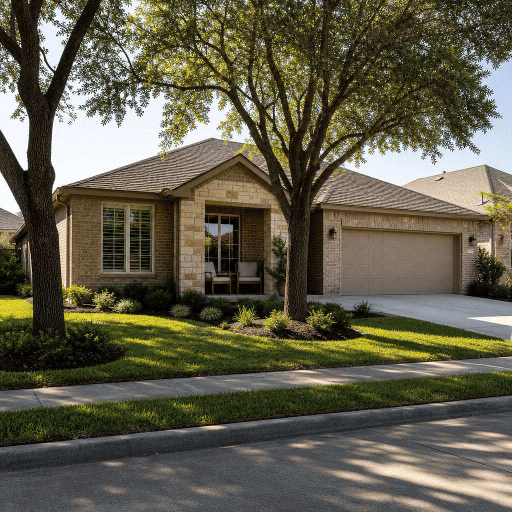 Cypress patio home whose owner qualifies for the Texas over-65 property tax exemption