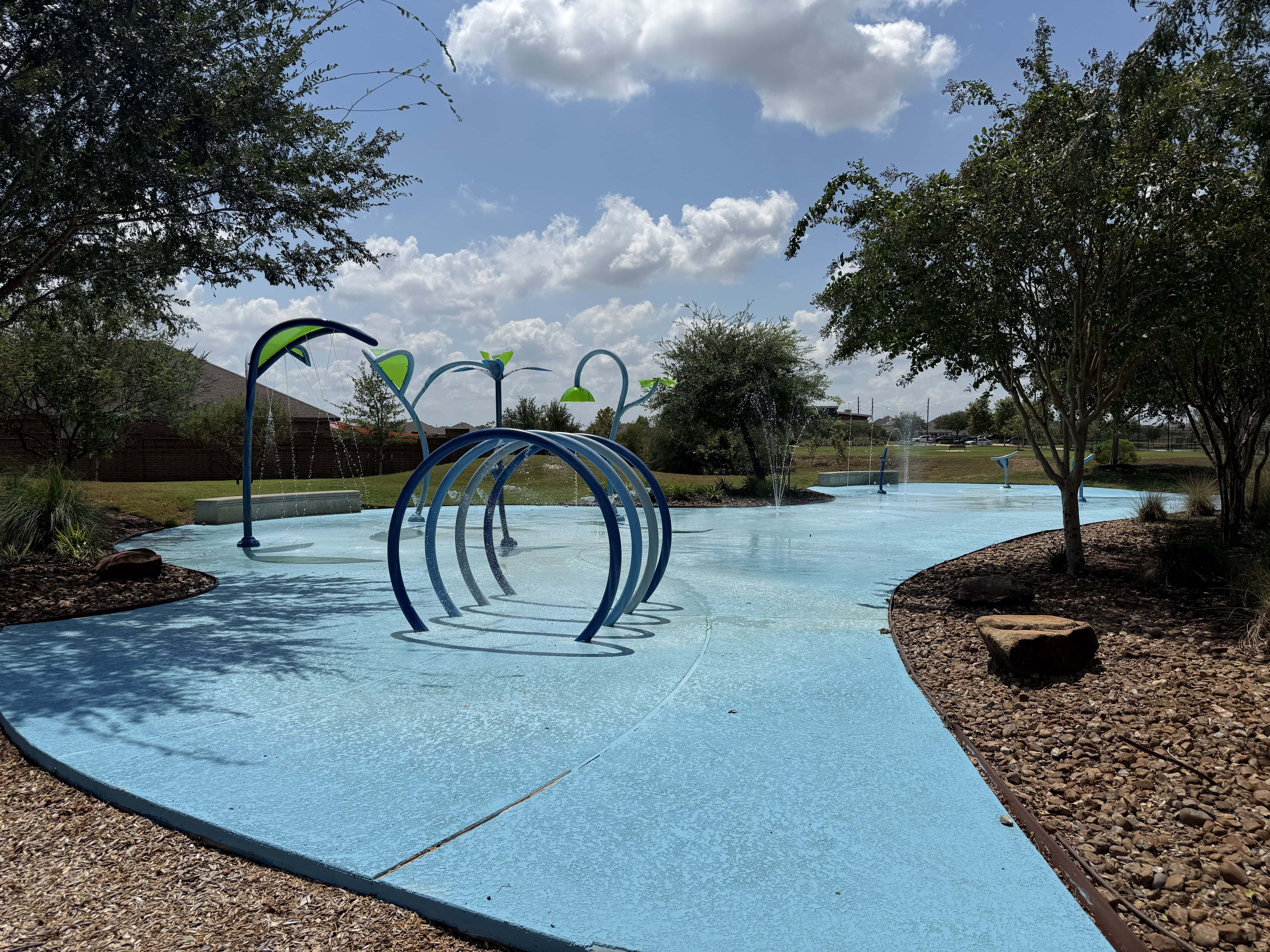Splash pad at the Dellrose amenity center in Hockley, TX
