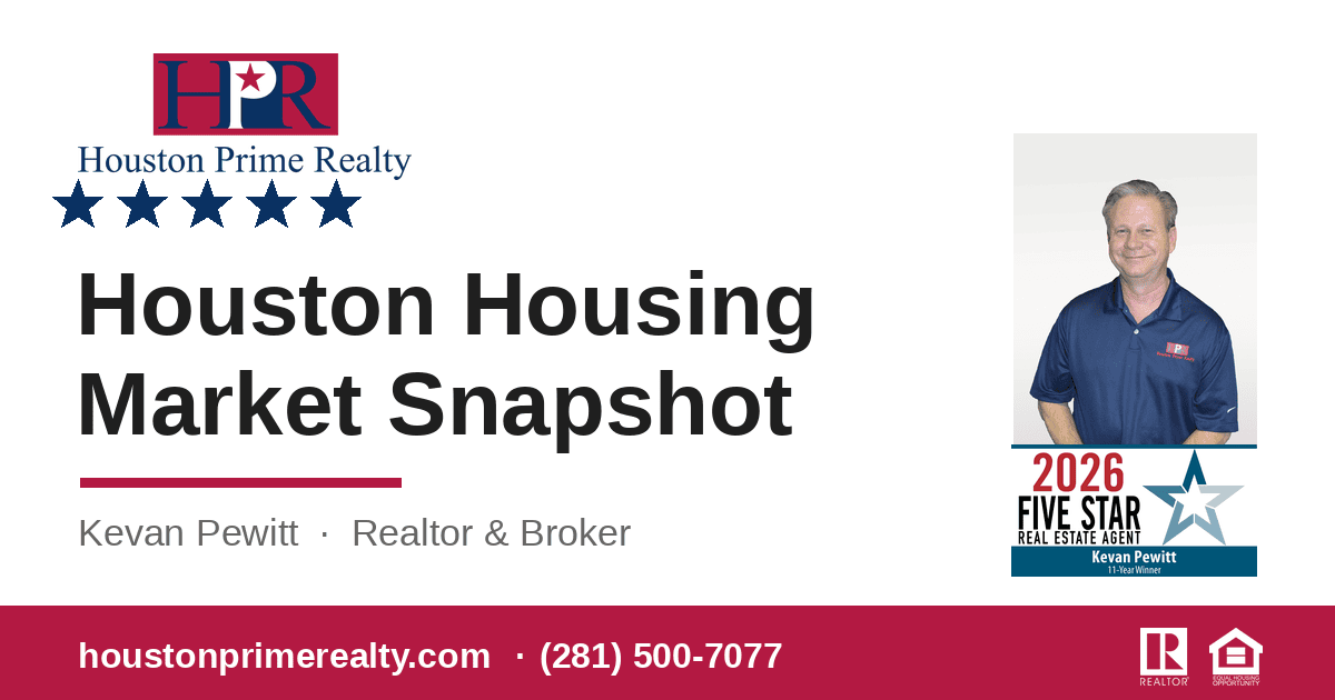 Houston housing market July 2026 snapshot from Houston Prime Realty