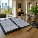 Seller reviewing an insurance policy before answering the seller's disclosure insurance questions