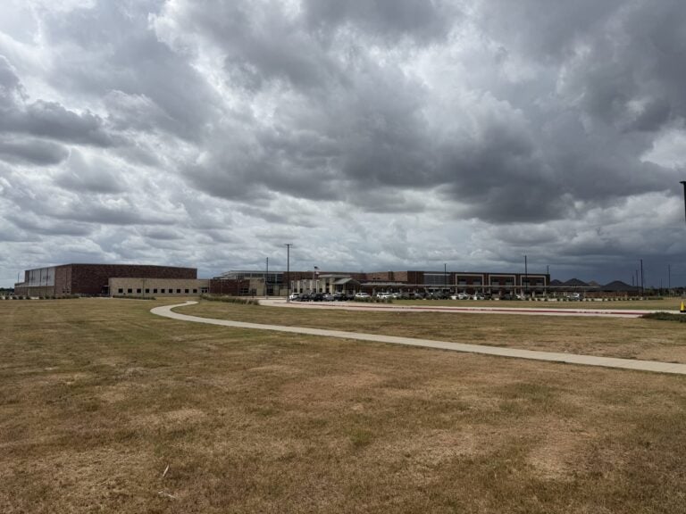 Cross Elementary School and grounds seen from Sunterra, Katy ISD, Katy, TX