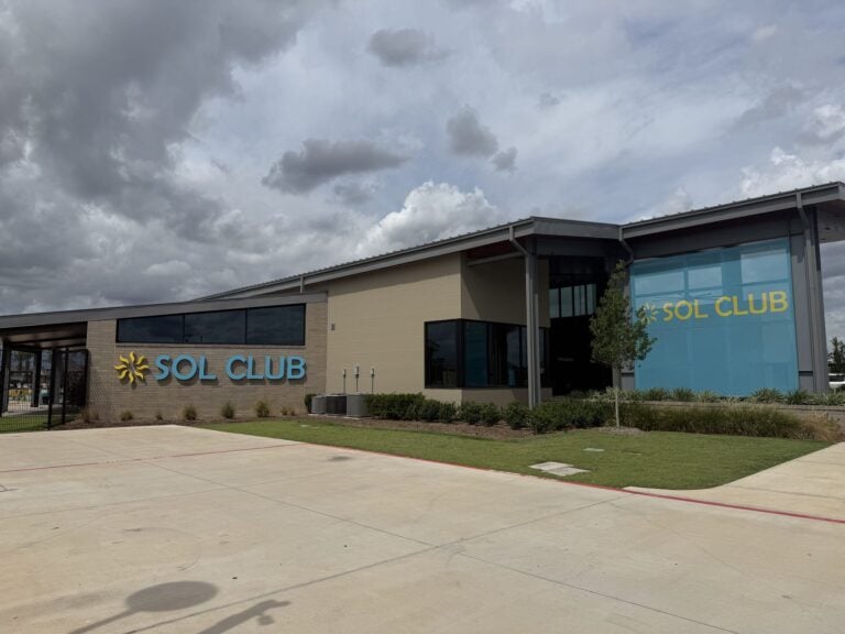 Sol Club clubhouse at the Crystal Lagoon amenity village in Sunterra, Katy TX 77493