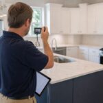 What do appraisers look for: an appraiser photographing a kitchen during a Houston home appraisal